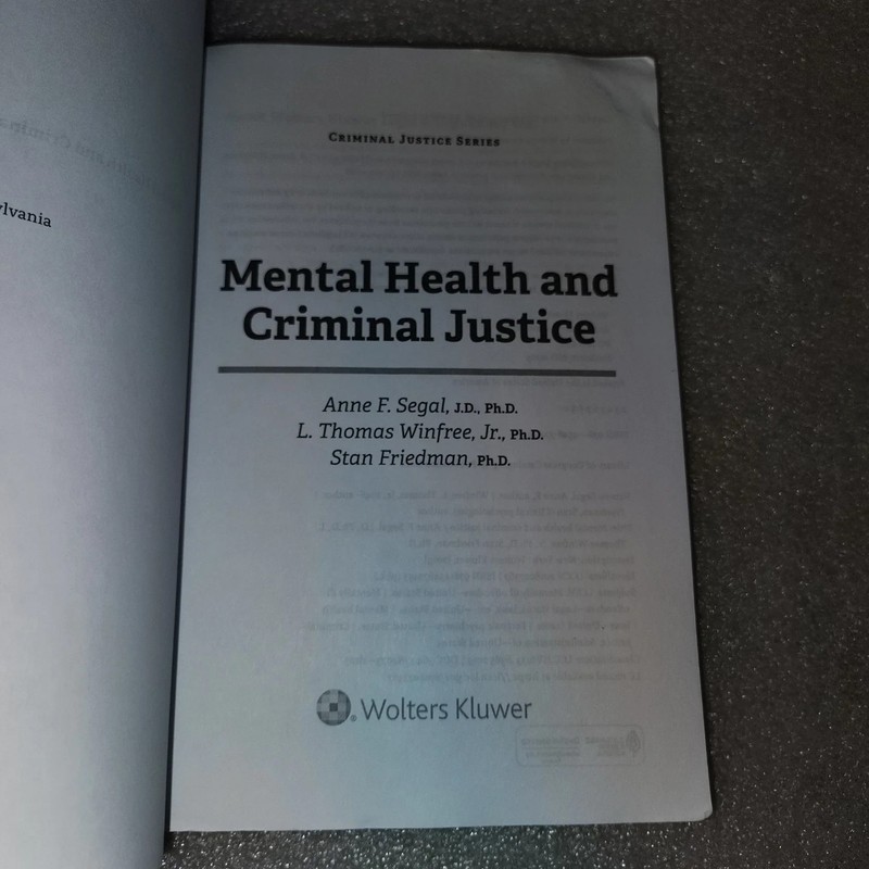 Mental Health & Criminal Justice Segal Winfree Friedman 2019 Wolters Kluwer gallery
