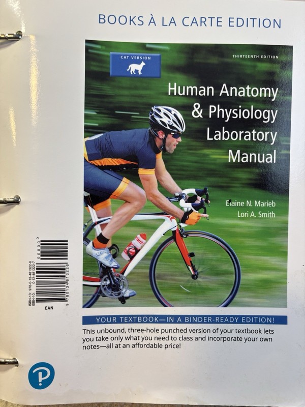 Human Anatomy & Physiology Laboratory Manual 13th Edition Loose Leaf Cat Version