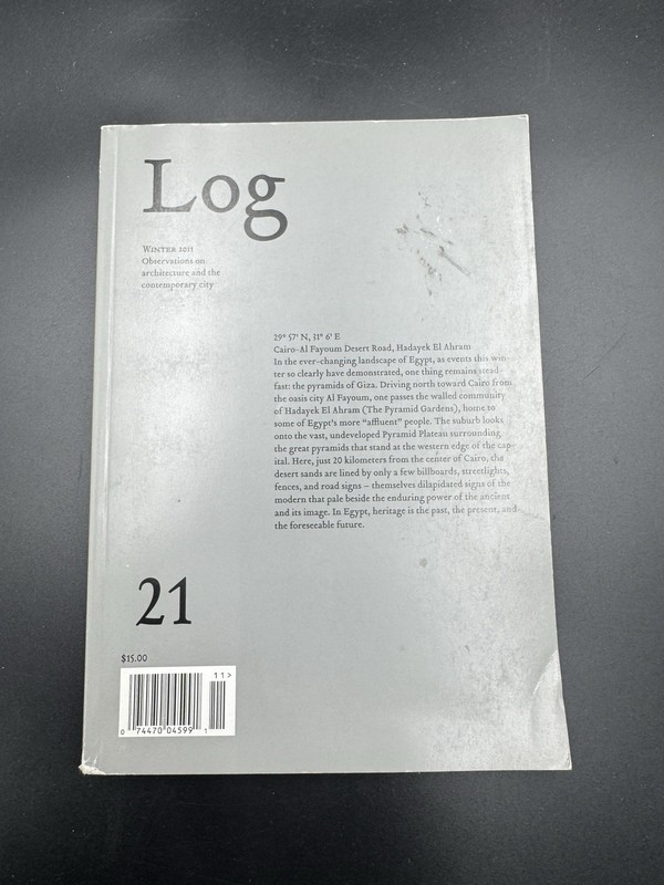Log 21 Winter 2011 Architecture Journal Rem Koolhaas Eisenman Gehry