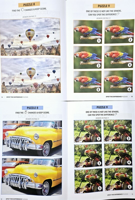 Bundle Of 4 Spot the Difference Puzzle Books Intermediate/ Challenging 2024 NEW! gallery