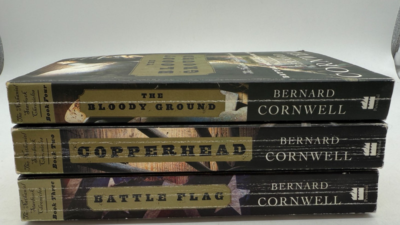 Lot of 3 Bernard Cornwell Nathaniel Starbuck Chronicles 2-4 in acceptable cond.