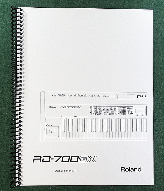 Roland RD-700GX Owner’s Instruction Manual: 216 Pages & Protective Covers!