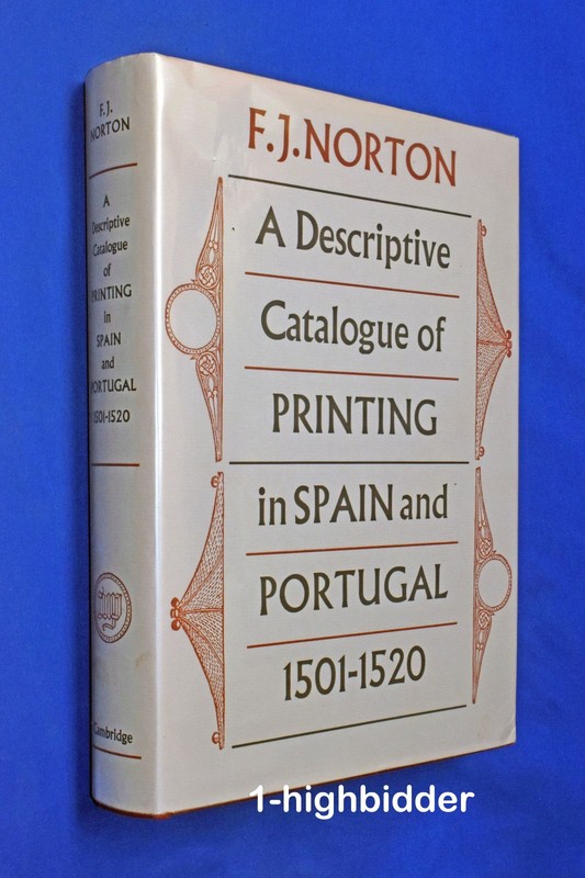 1978 Spain & Portugal Printing 1501–1520 Descriptive Catalogue Cambridge Norton