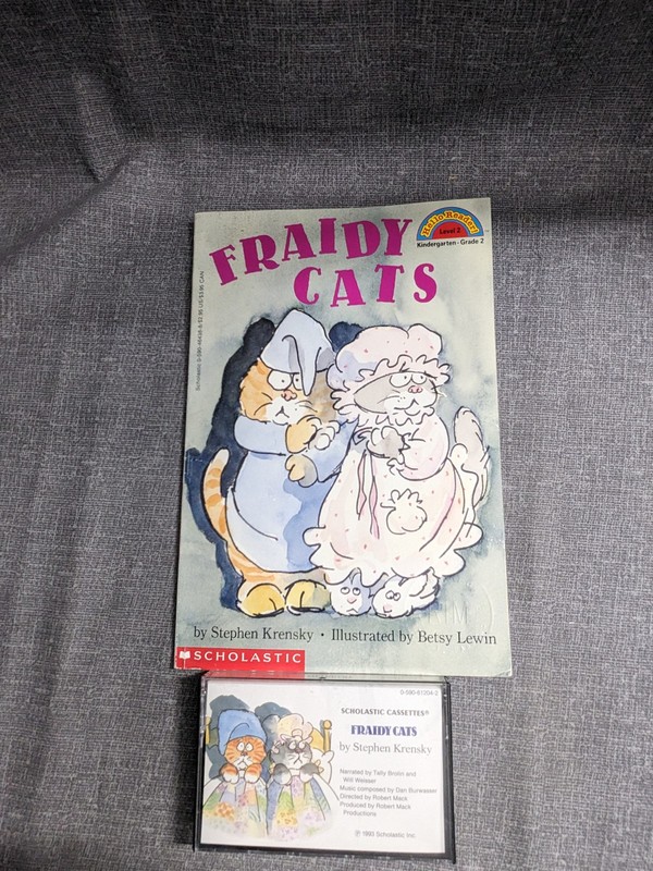 Fraidy Cats by Stephen Krensky Hello Reader! Level 2 Book & Cassette Tape 1993