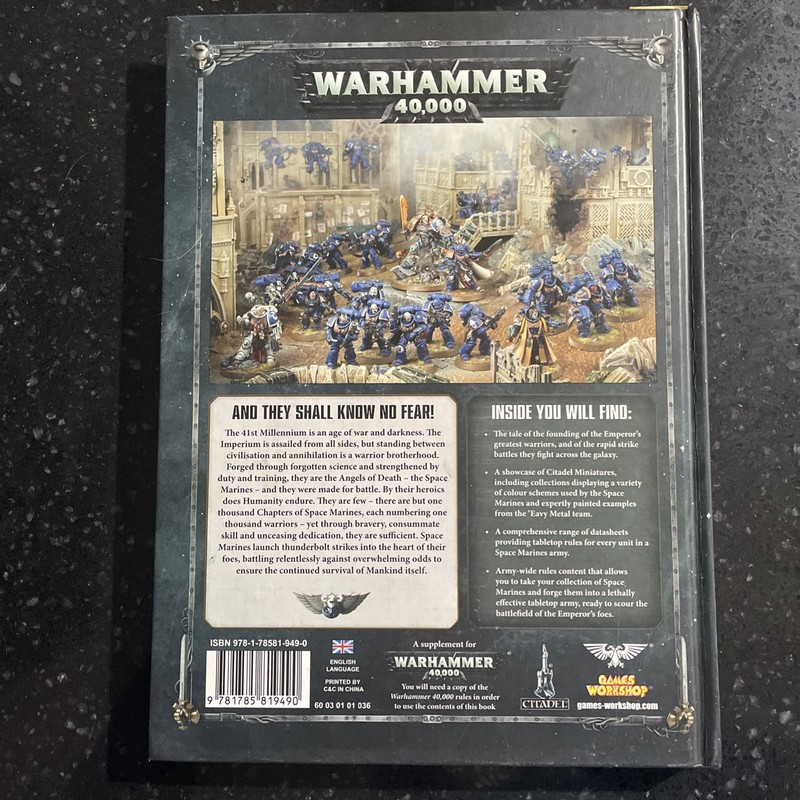 Warhammer 40,000 40k Codex Adeptus Astartes Space Marines Hardback Book 2017 gallery