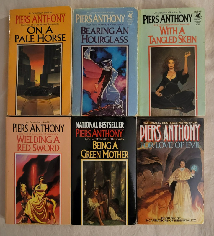 Piers Anthony Incarnations of Immortality # 1-6 Vintage PB Fantasy SF Series