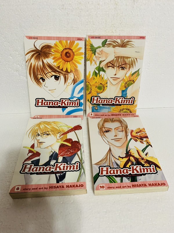 Hana-Kimi Manga Lot Vol. 2, 5, 6, & 10 by Nakajo, Hisaya