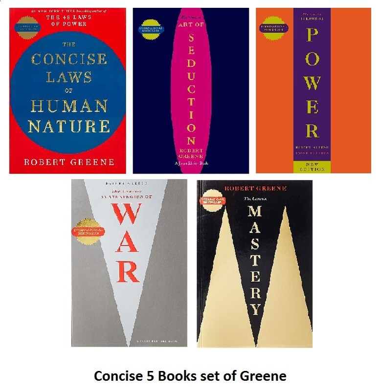 Robert Greene 5 Books Set-[CONCISE] Seduction,Power,Mastery,War,Human nature gallery