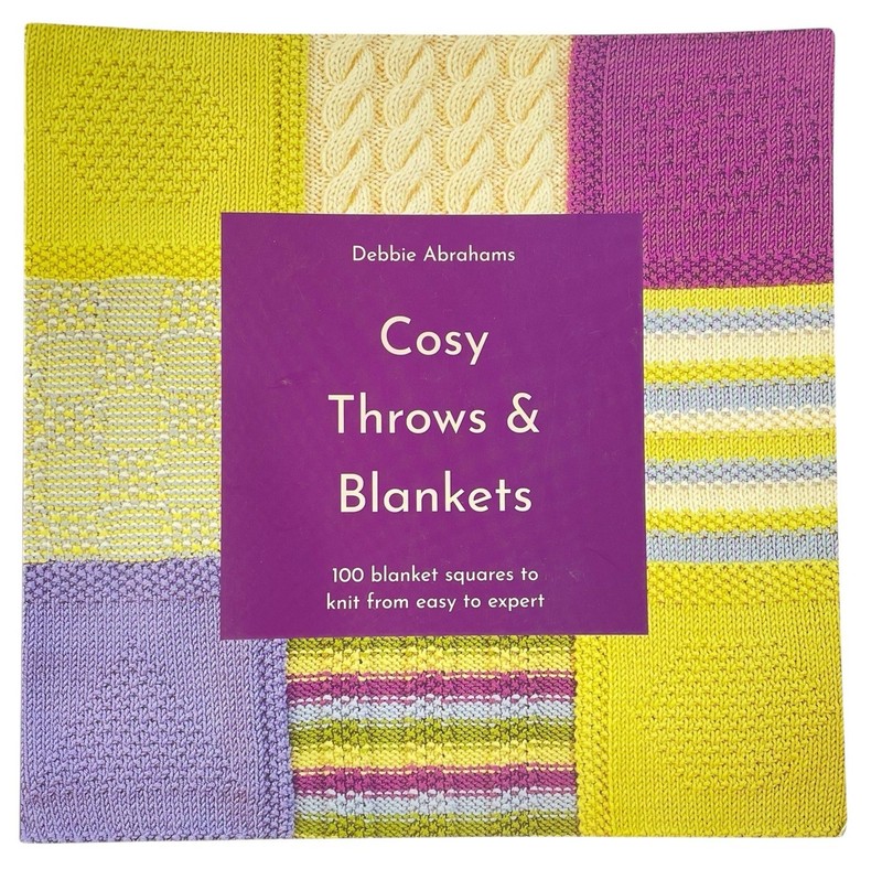 Debbie Abrahams Cosy Throws & Blankets 100 Blanket Squares to Knit Paperback NEW