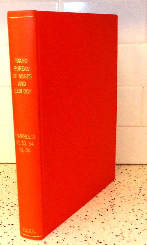 Idaho Bureau of Mines and Geology 1940 1941 Hard Bound Pamphlets 52,53,54,55,56