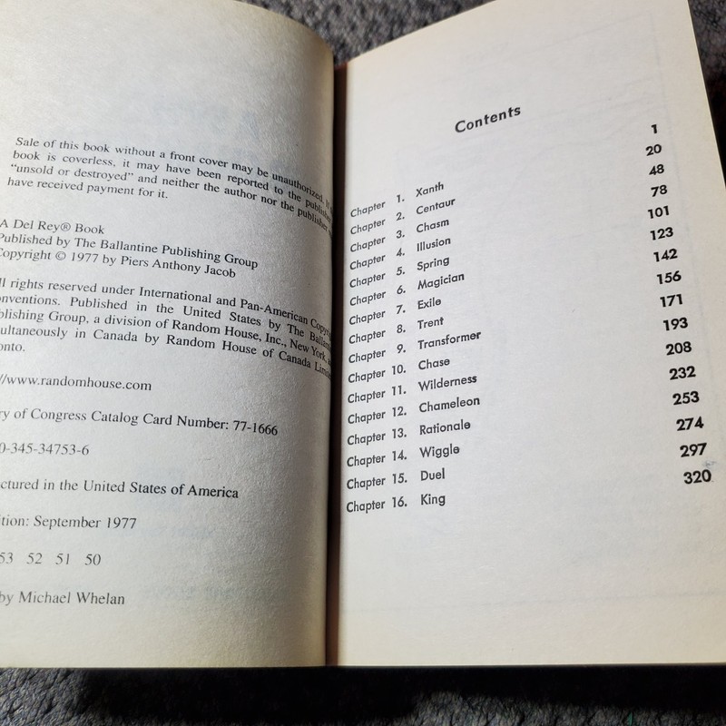 A Spell for Chameleon Piers Anthony 1977 First Xanth Novel Mrs Murphy Paperback gallery