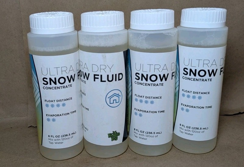 !4PK! Froggy's Flakes Snow Machine Fluid Concentrate, 8 fl. oz, Ultra-Dry Indoor