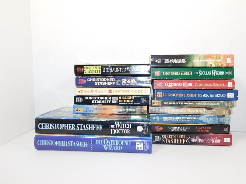 16 Christopher Stasheff Sci-Fi Fantasy Lot*The Warlock Unlocked*The Warlock Rock