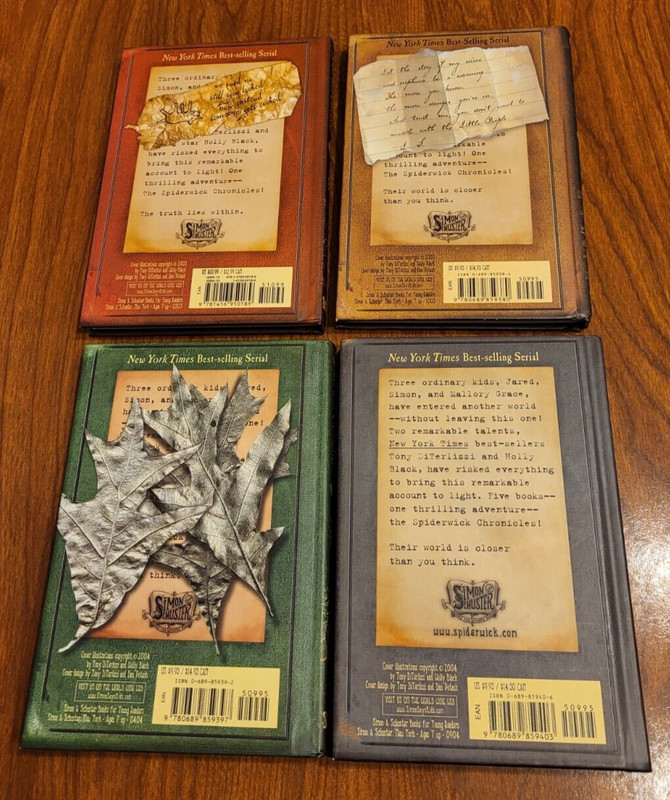 SPIDERWICK CHRONICLES 4 hardcover, 1 in Jacket (lot of 4)~ DiTerlizzi & Black gallery