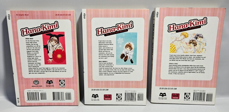 Hana-Kimi 5,8,10 by Hisaya Nakajo, Manga Books, 2005 & 2006 1st Printings gallery