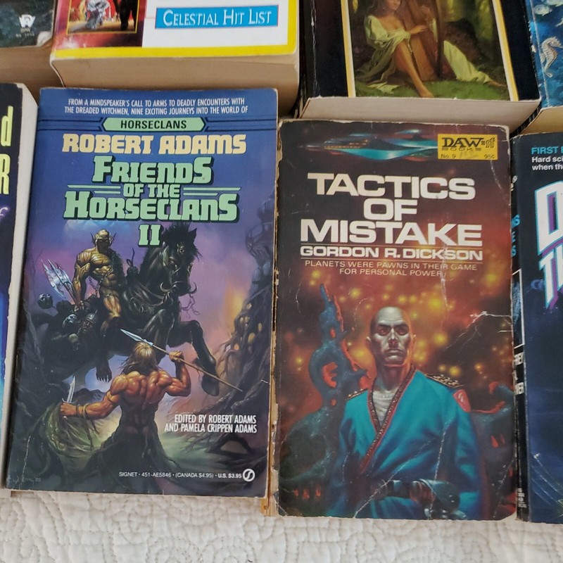 Science Fiction Lot of 9 Fantasy PB Vintage Books Cherryh, Anthony, Adept, Niven gallery