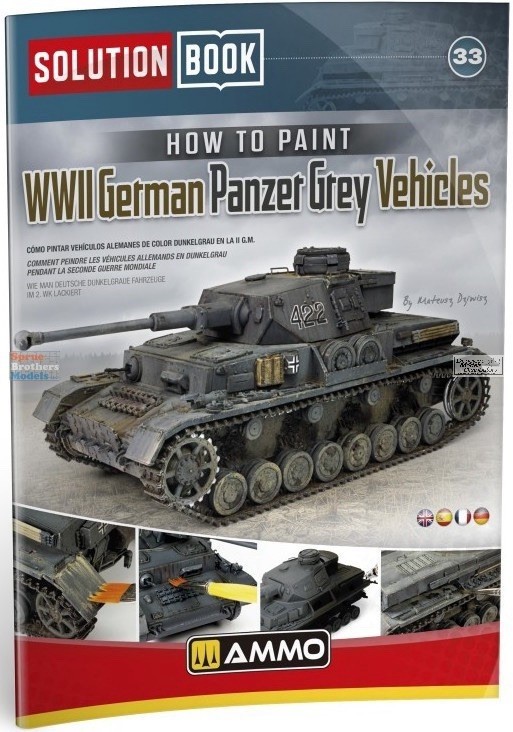 Mig Ammo Solution Book No.33: How To Paint WW2 Panzer Grey Vehicles 6607