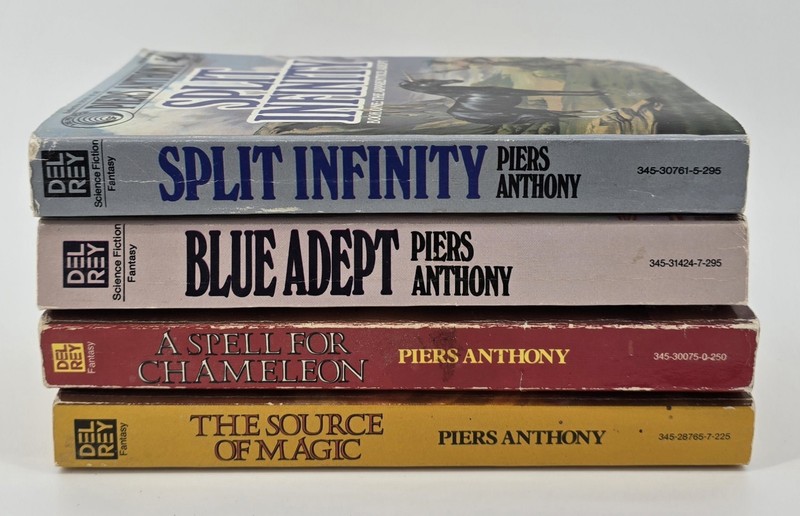 Lot of 4 Vintage Piers Anthony PB Books Series Apprentice Adept Xanth Fantasy gallery