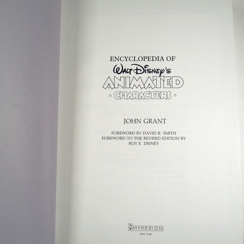 Encyclopedia of Walt Disney's Animated Characters John Grant Hyperion Hardcover gallery