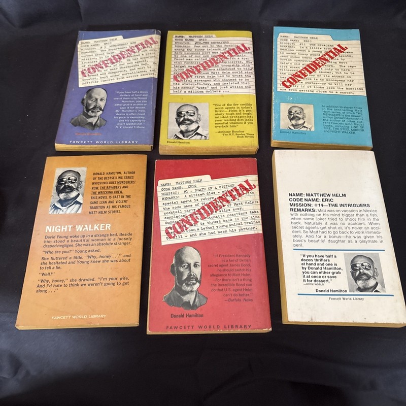 Matt Helm Series Etc by Donald Hamilton Lot of 13 Spy Thriller Paperback Books gallery