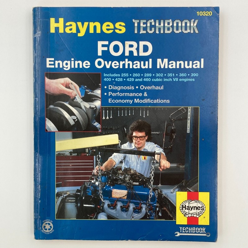 Haynes Techbook 10320 Ford Engine Overhaul Manual (1991, Paperback) GC 275 pages