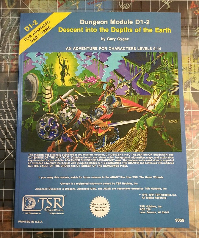 D1-2 Descent into the Depths of the Earth – Dungeons & Dragons