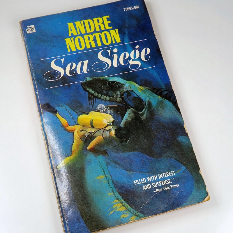 Sea Siege Andre Norton 1957 / 1969 Ace Sci-Fi Paperback Jeff Jones Cover