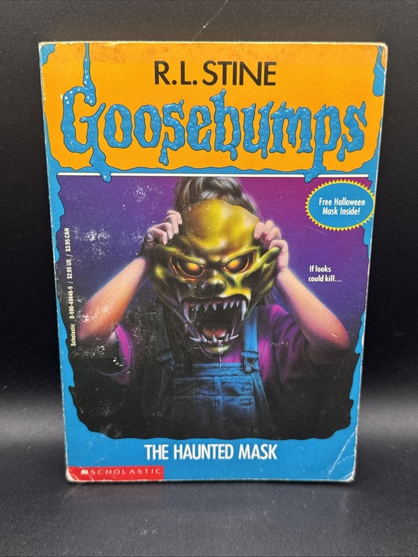 Vintage Goosebumps The Haunted Mask R.L. Stine #11 Book with Mask FIRST PRINT