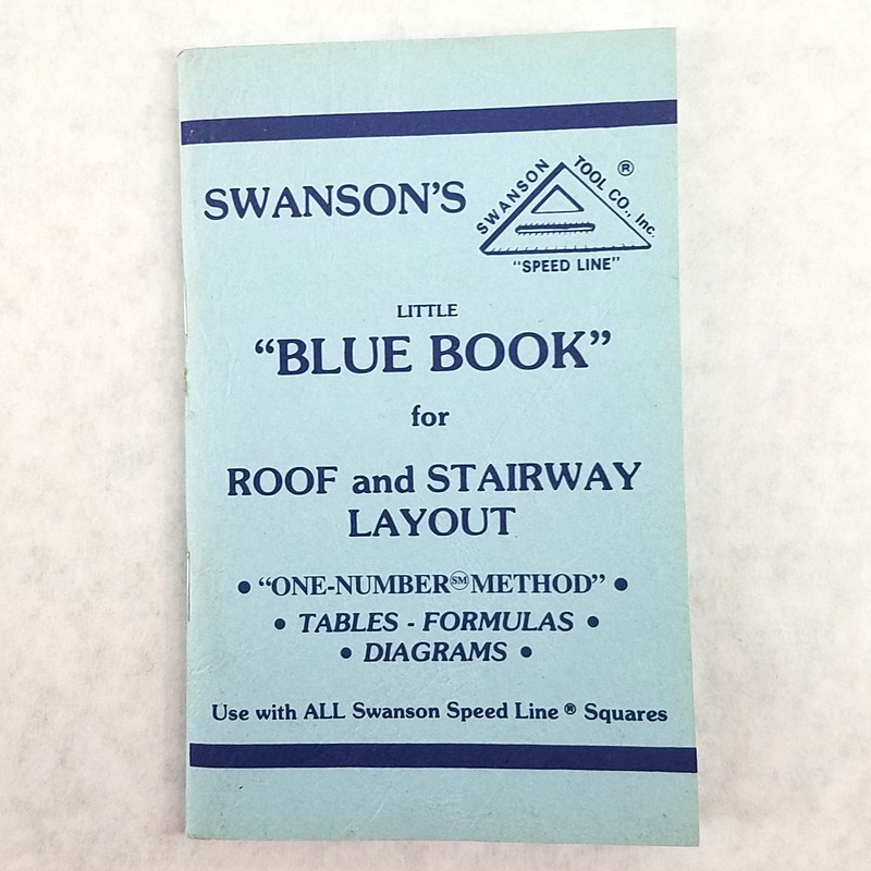 Swansons Little Blue Book for Roof and Stairway Layout Speedline 1988 LIKE NEW!