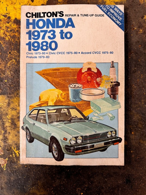 1973 – 1980 Honda Shop Manual Honda Civic Prelude Accord CVCC Repair 1974 1975