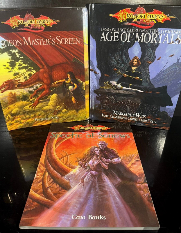 Sovereign Press DRAGONLANCE Lot AGE OF MORTALS hc SPECTRE SORROWS Set DM SCREEN