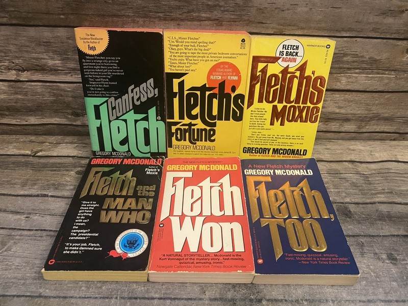 Vintage Fletch Gregory McDonald Paperback Lot 6 Books (2 3 5 6 8 9 in Series)