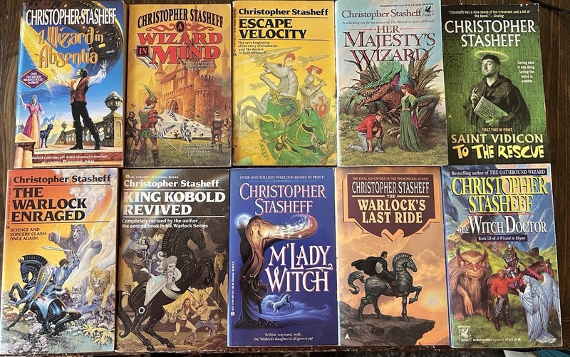 CHRISTOPHER STASHEFF Lot Of 10 Science Fiction Fantasy Paperback Sci Fi Books