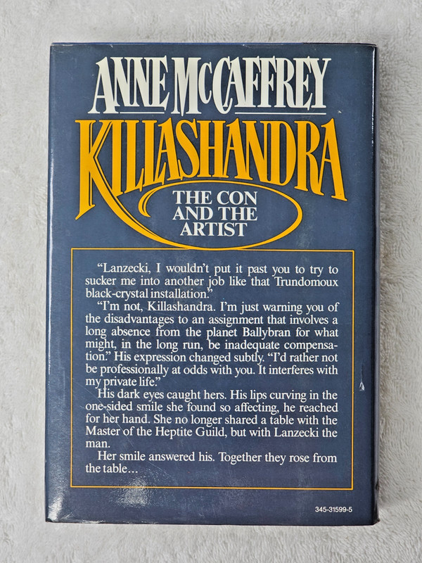 Killashandra by Anne McCaffrey 1st Edition 1st printing 1985- HC/DJ Whelan Cover gallery