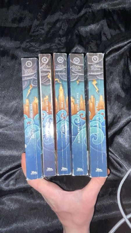 Percy Jackson and the Olympians (5 Paperback Books) Rick Riordan Disney Hyperion