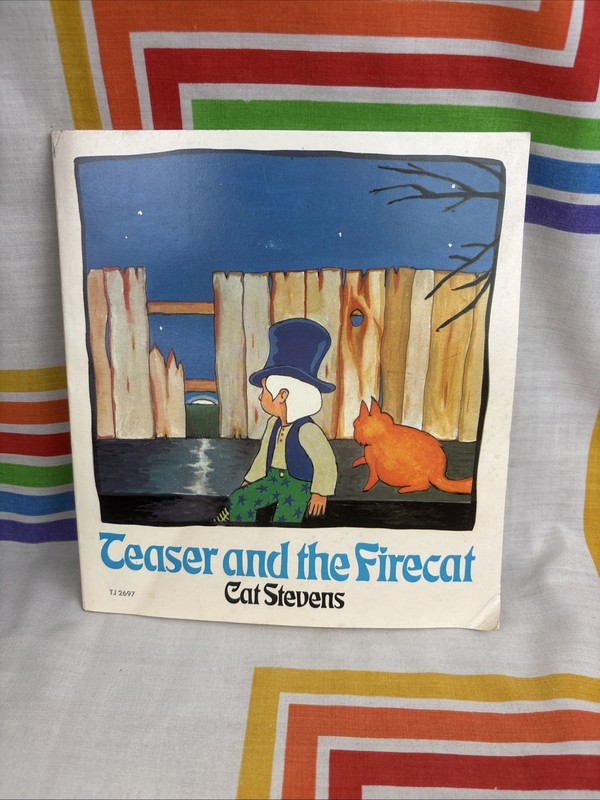 TEASER AND THE FIRECAT vintage childrens book Cat Stevens French English Spanish