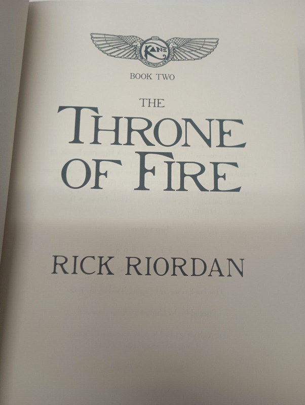 1st Edition The Throne of Fire - Rick Riordan Hardcover Book w/ Dust Jacket gallery