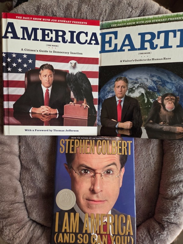 3 Daily Show Books: America, Earth (John Stewart), I Am America (Colbert)
