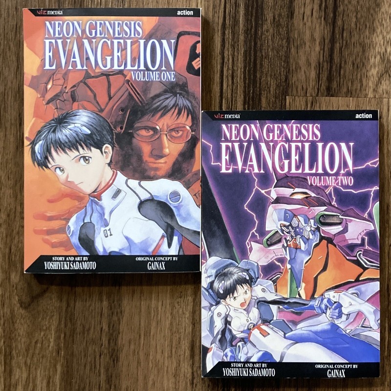 Neon Genesis Evangelion Vol. 1 & 2 – Yoshiyuki Sadamoto & Gainax (1st US Viz ed)