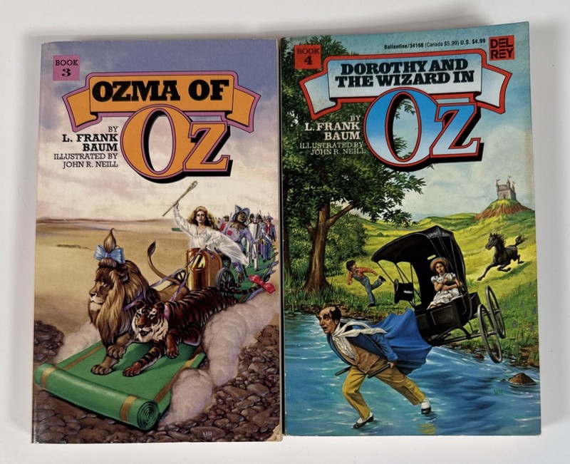 L. Frank Baum Oz Series Books 1-6 Del Rey Paperback Lot of 6 gallery