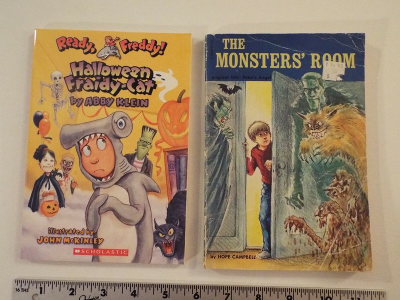 2-lot-Ready,Freddy!:Halloween Fraidy-Cat 8-Abby Klein-Monsters’ Room-Campbell-G*