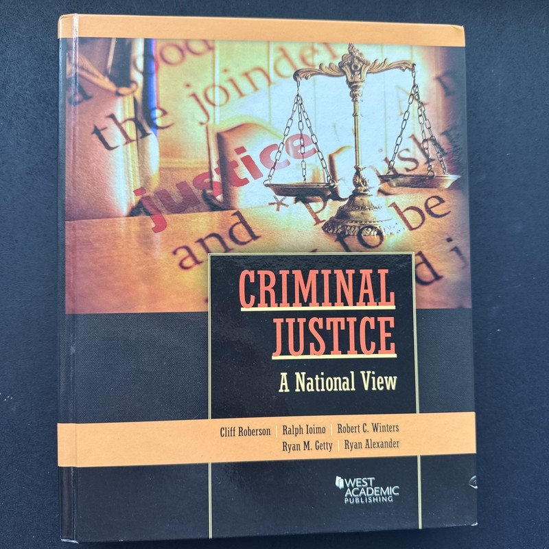 Criminal Justice : A National View by Robert Winters, Cliff Roberson, Ryan…