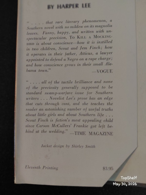 1961 To Kill a Mockingbird by Harper Lee Early Lippincott Printing w/Dust Jacket gallery
