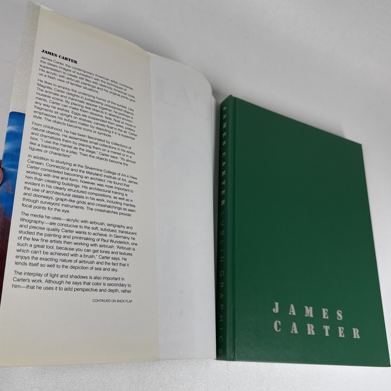 James Carter Art Book SIGNED 1st Ed 1989 Lublin Graphics Hardcover DJ gallery