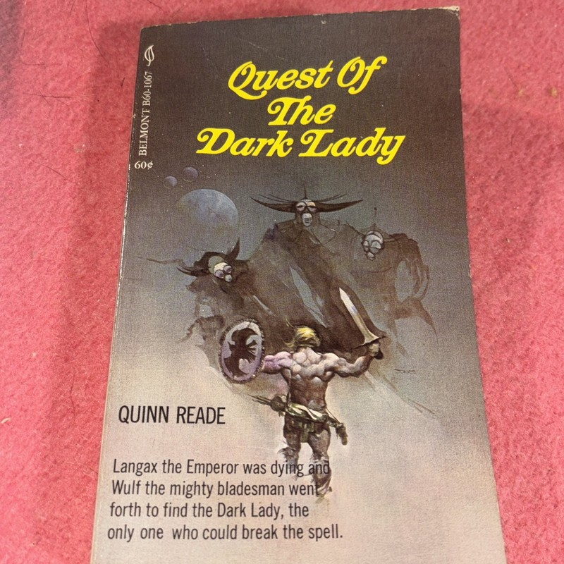 Quinn Reade – Quest Of The Dark Lady – 1st 1969 Belmont B60-1067 Jeff Jones Art