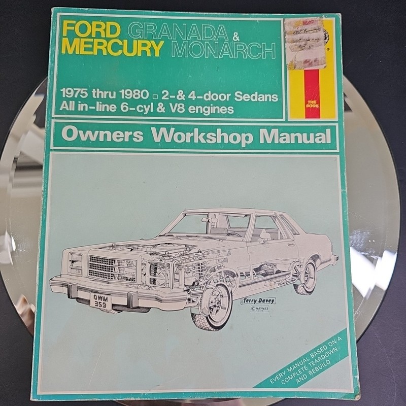 1975-1980 Ford Granada & Mercury Monarch Haynes Repair Manual L6 V8 ESS Ghia Cpe