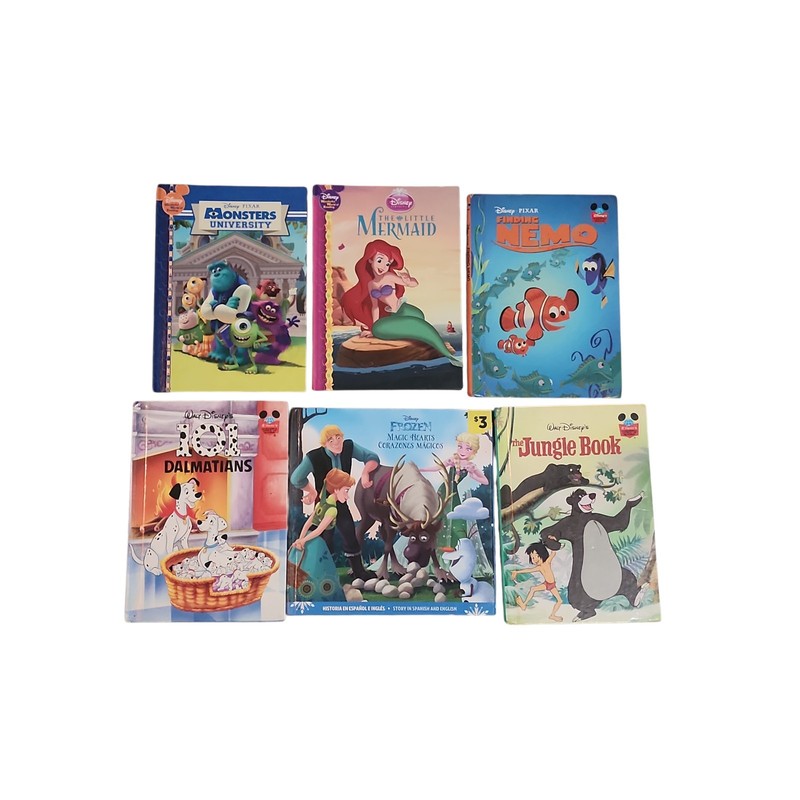 Walt Disney Children Hardcover Books 90s-2000s Lot of 6, Frozen Jungle Book More