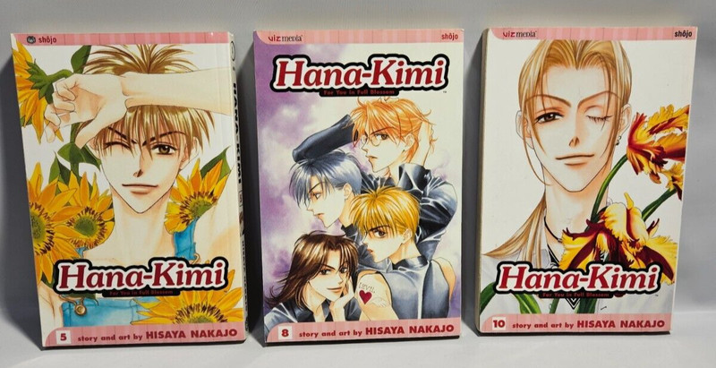 Hana-Kimi 5,8,10 by Hisaya Nakajo, Manga Books, 2005 & 2006 1st Printings