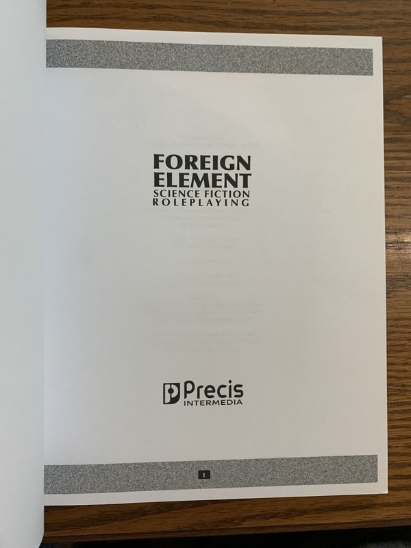 Foreign Element Science Fiction Role playing Book 2013 gallery