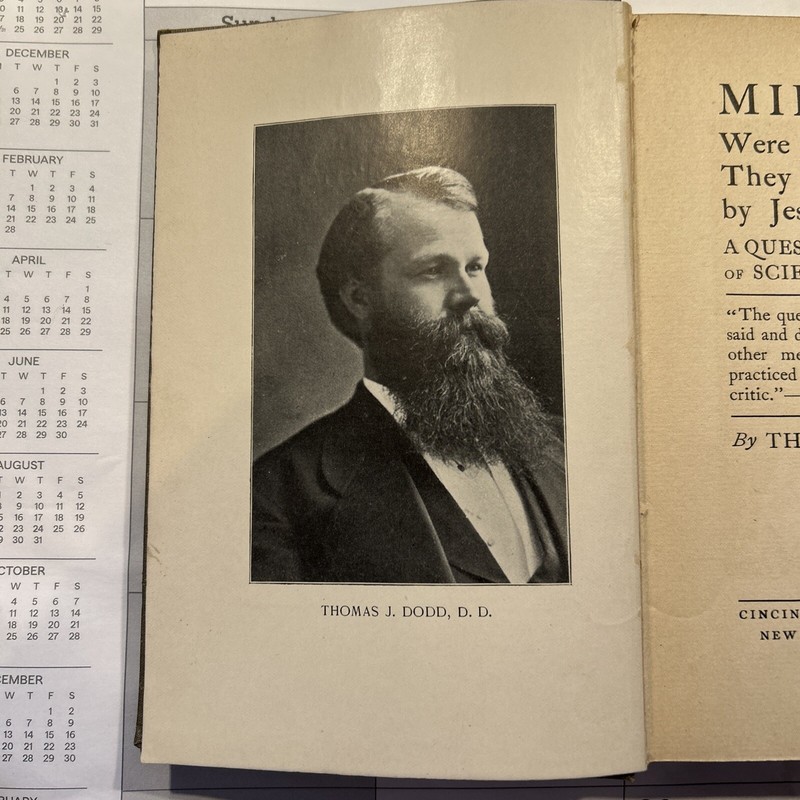 Miracles - Thomas J. Dodd - 1899 - 207 pages - Performed by Jesus? gallery